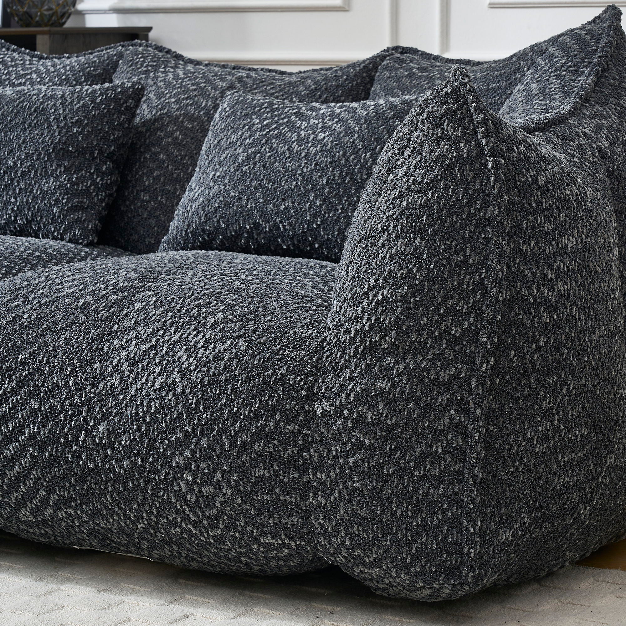 Comfortable Dual Beanbag Chair With High Resilience Foam Core For 2 People