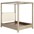 Solano 85-inch California King Canopy Bed Weathered Mango