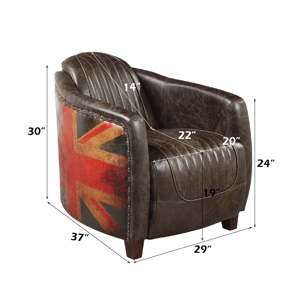 Brancaster - Chair - Antique Slate Top Grain Leather