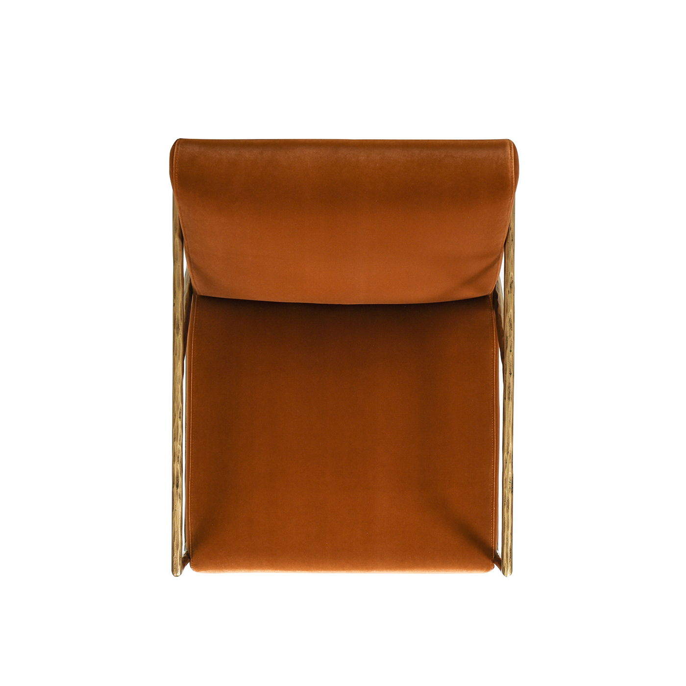 Aerin - Hammered Brass Upholstered Accent Arm Chair