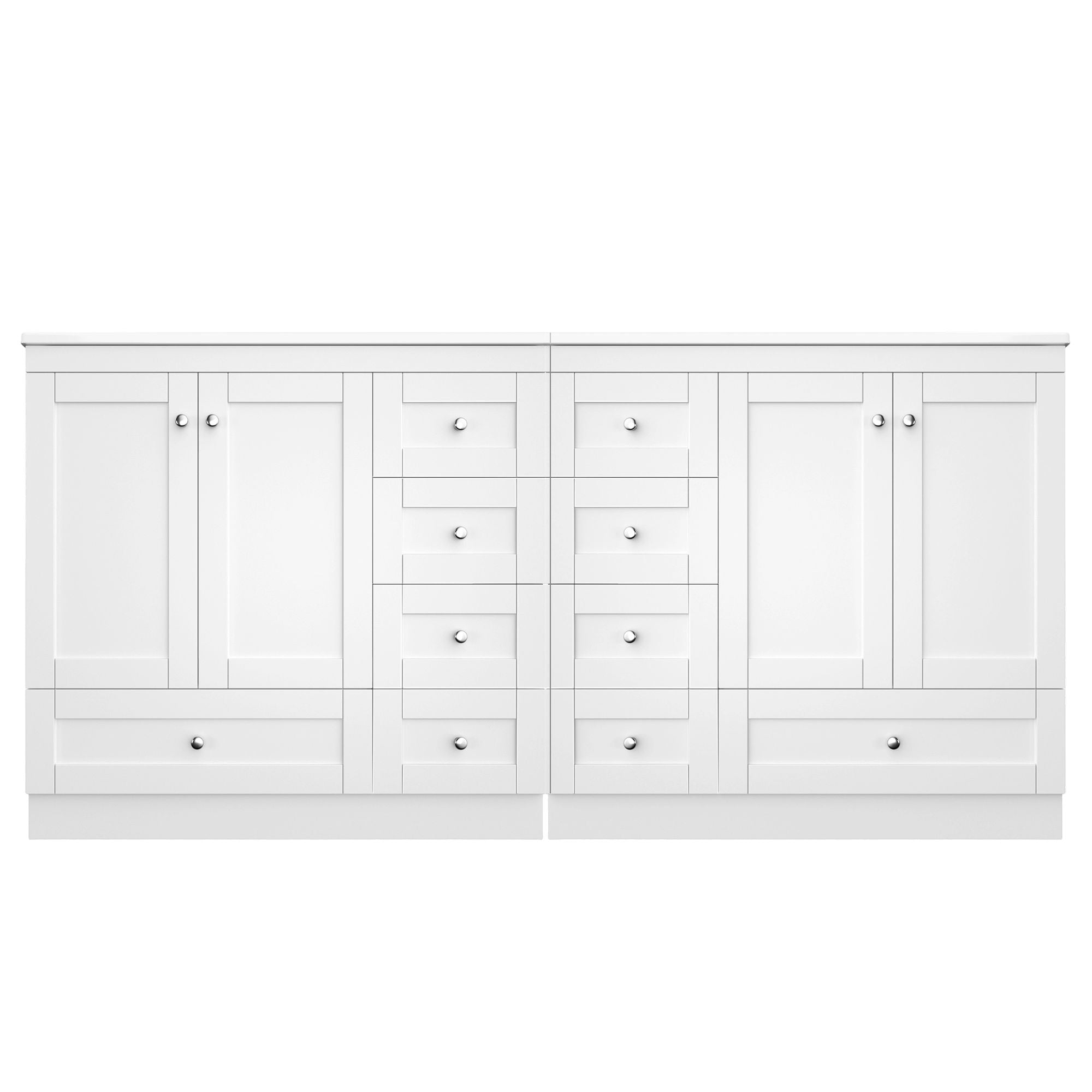 Shaker Free Standing Bathroom Vanity Cabinet & Sink, Soft Close Drawers, Soft Close Doors