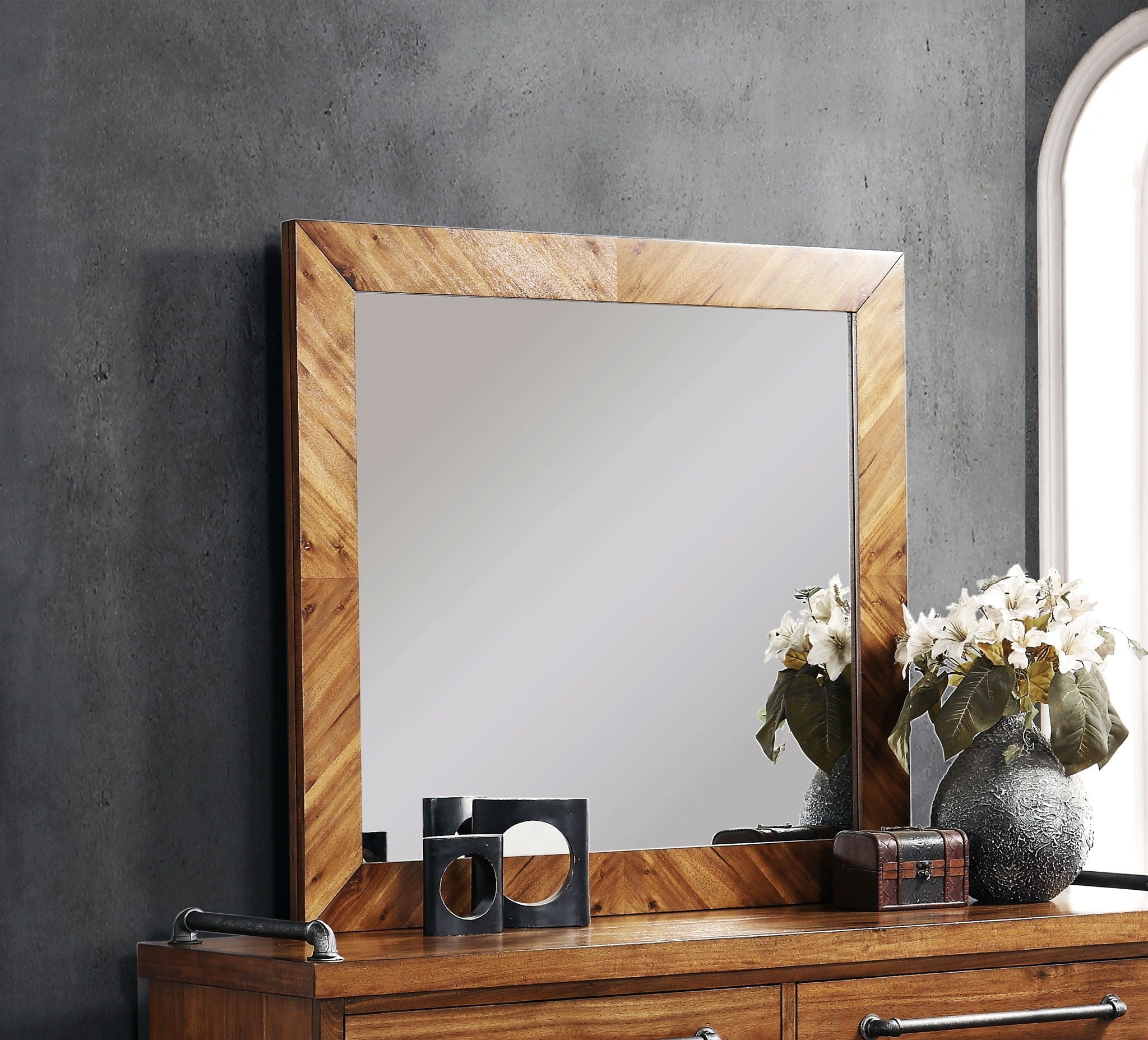 Steampunk Mirror - Chestnut