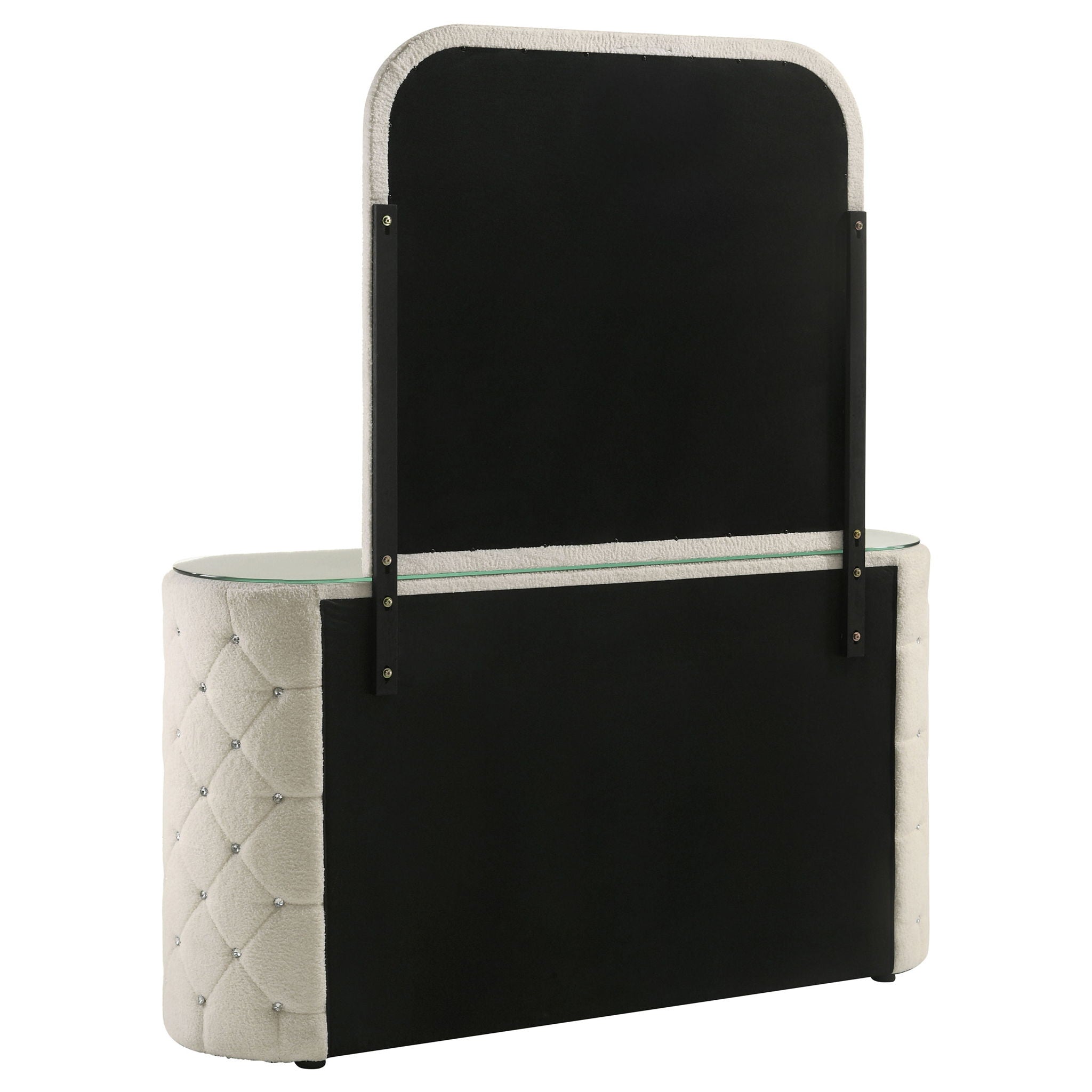 Sonya 6-drawer Upholstered Bedroom Dresser with Mirror Ivory