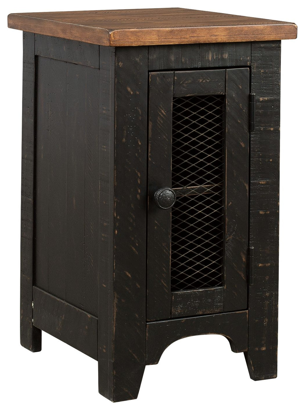 Valebeck - Chair Side End Table - Black / Brown