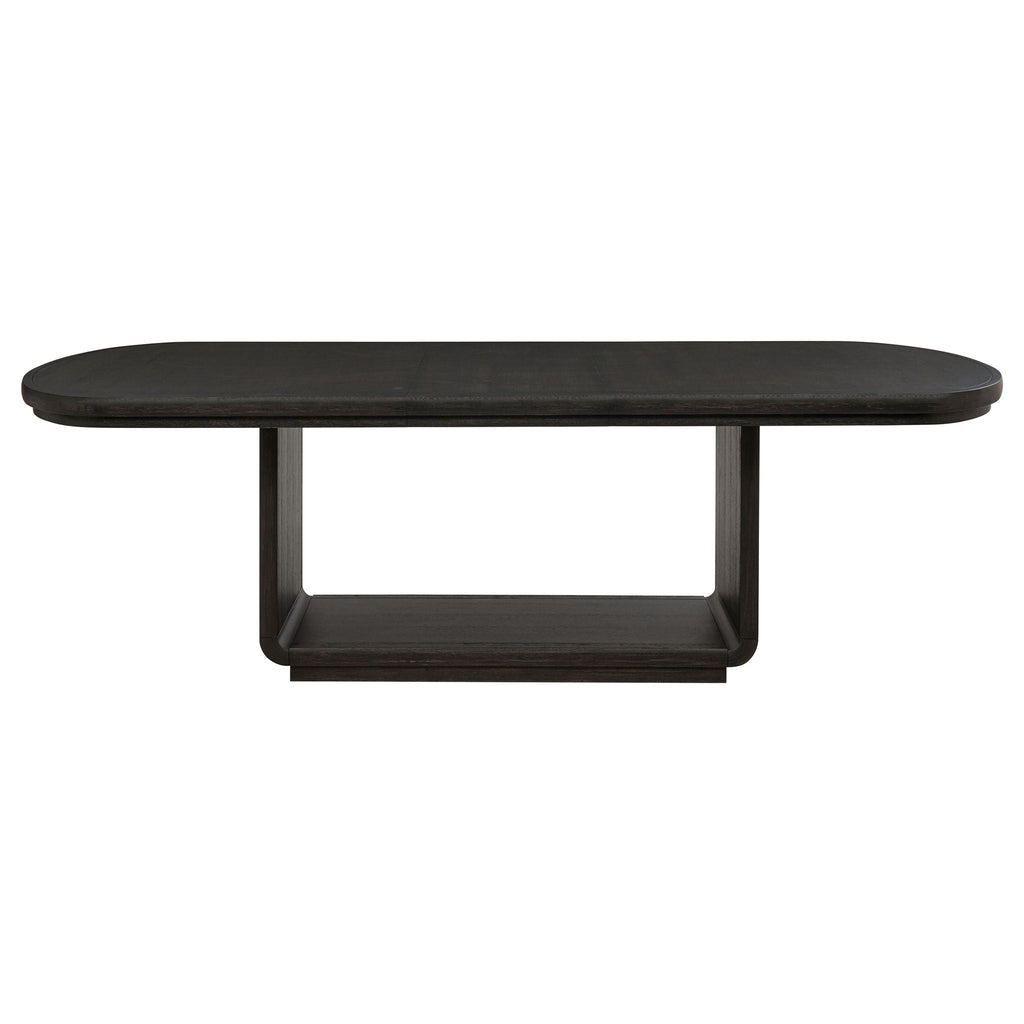 Leandro 9-piece Rectangular Dining Table Set Burnished Black