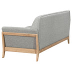 Vaughn Fabric Upholstered Flared Arm Sofa Grey