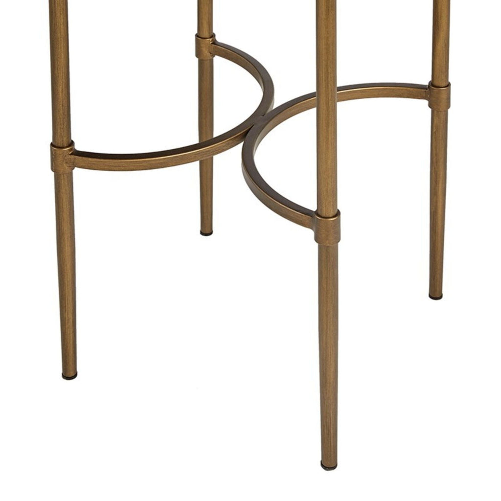 Bedford - Oval Mirror Accent Table - Antique Bronze