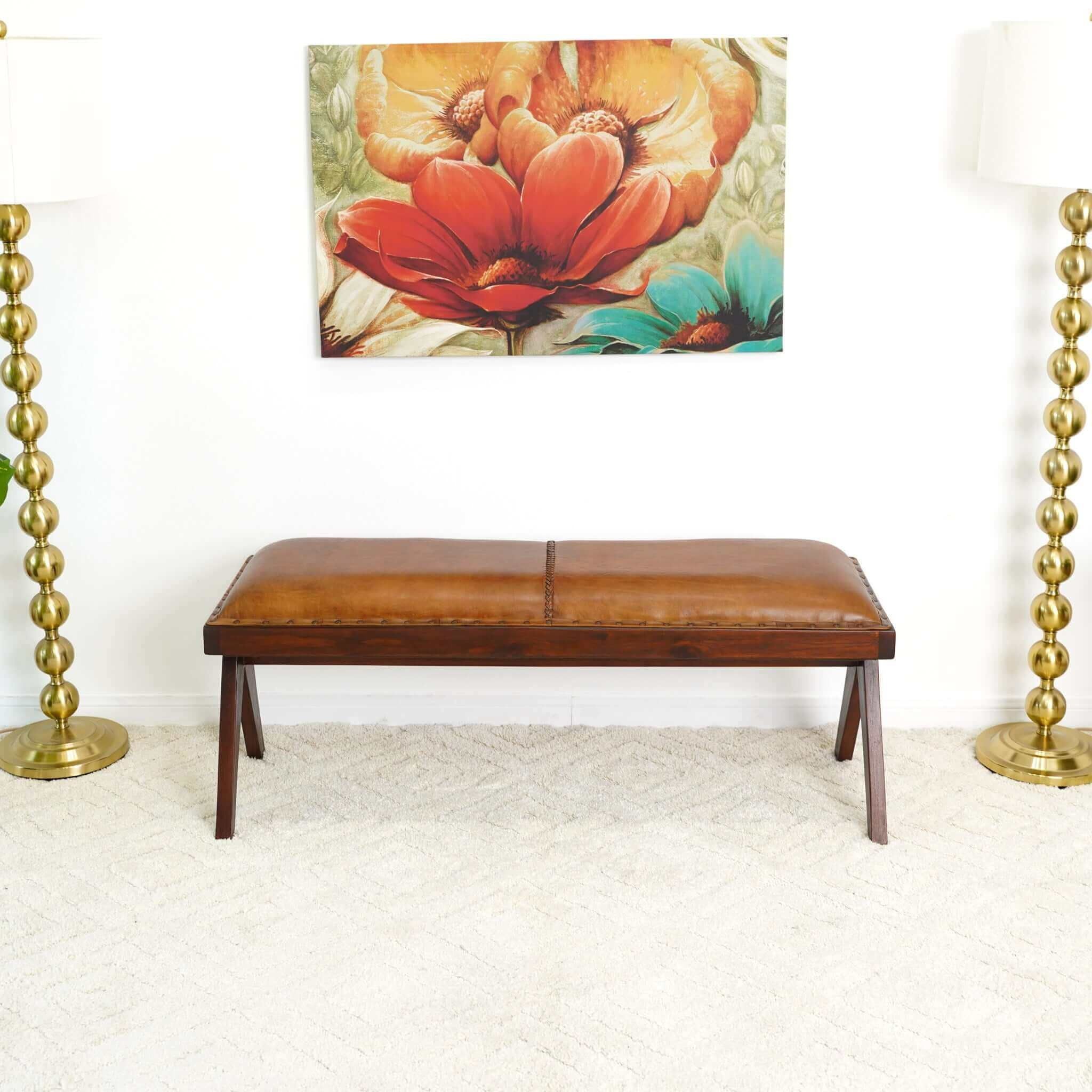 Chad - Bench - Brown / Tan