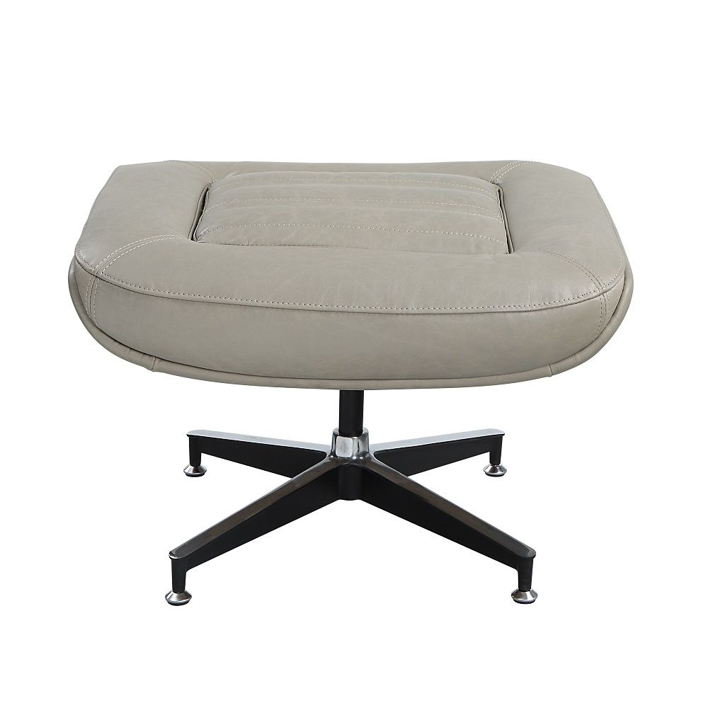 Piran - Ottoman - Twilight Top Grain Leather