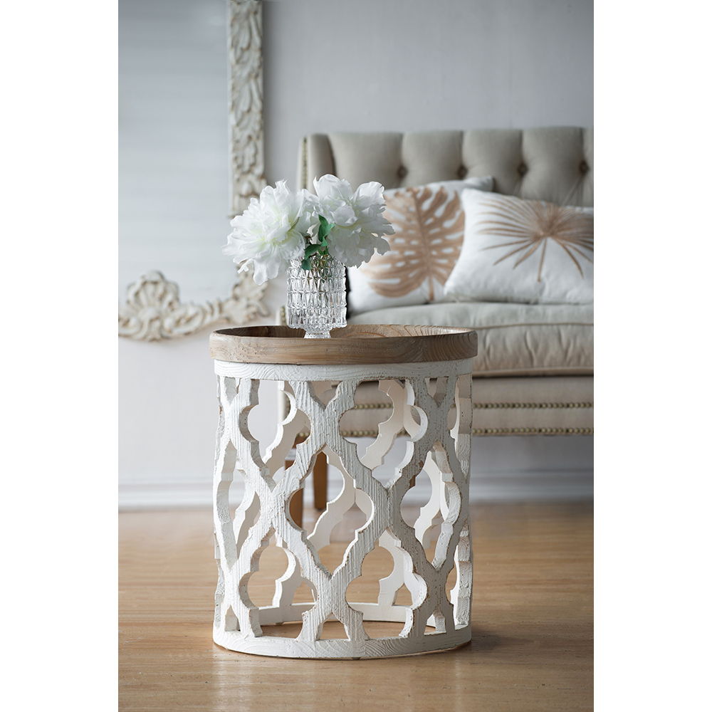 Stylish Rustic Round Wooden Table