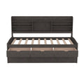 Captain Bed With Built In Bookshelves, 3 Storage Drawers, And Trundle
