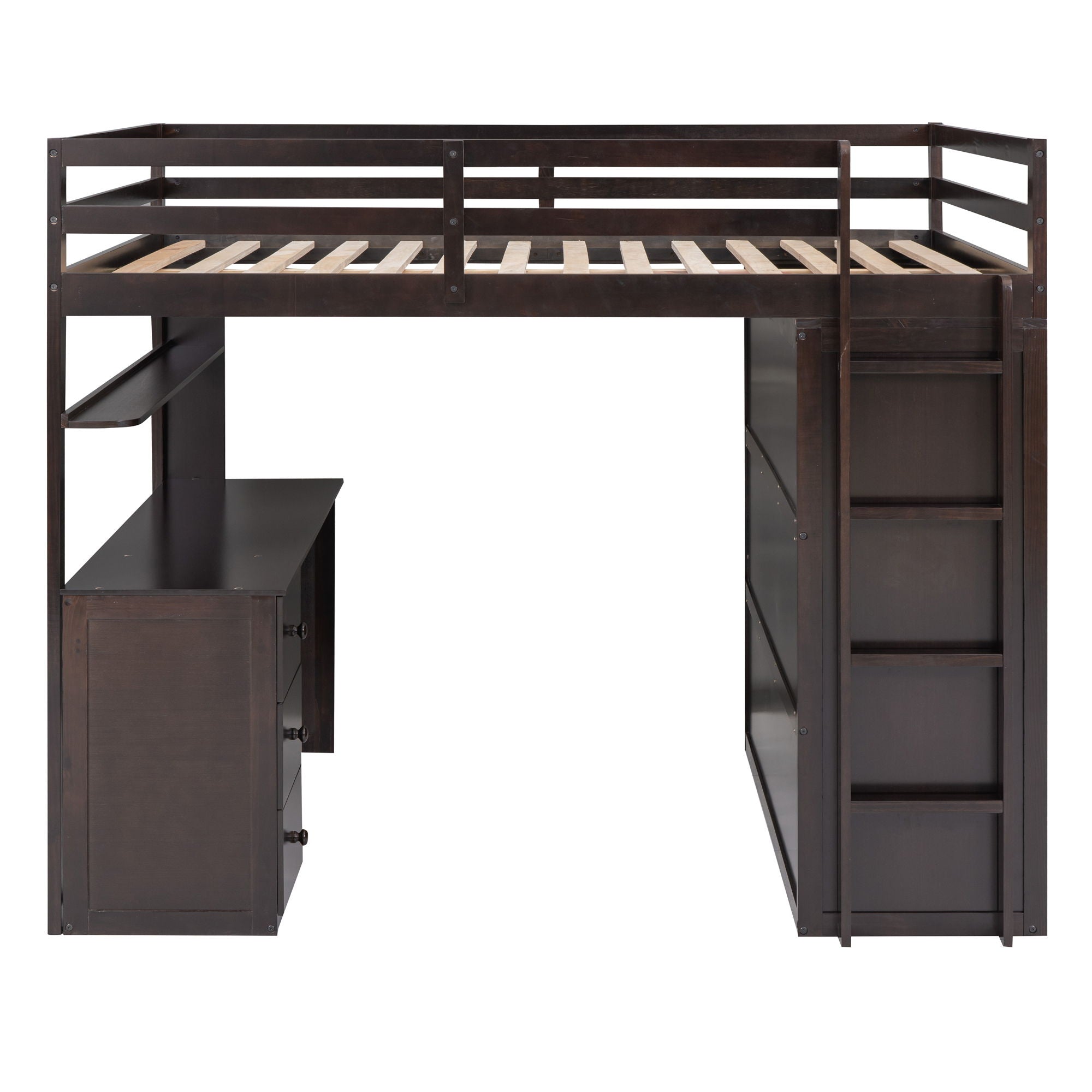 Loft Bed With Drawers, Desk, And Wardrobe