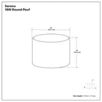 Serena - Handcrafted Round Braided Pouf