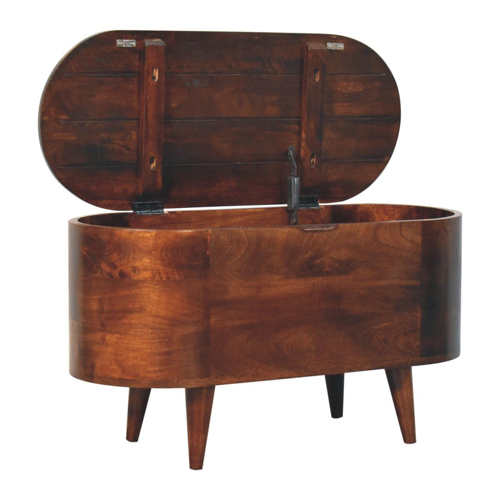 Rounded Lid Up Blanket Box