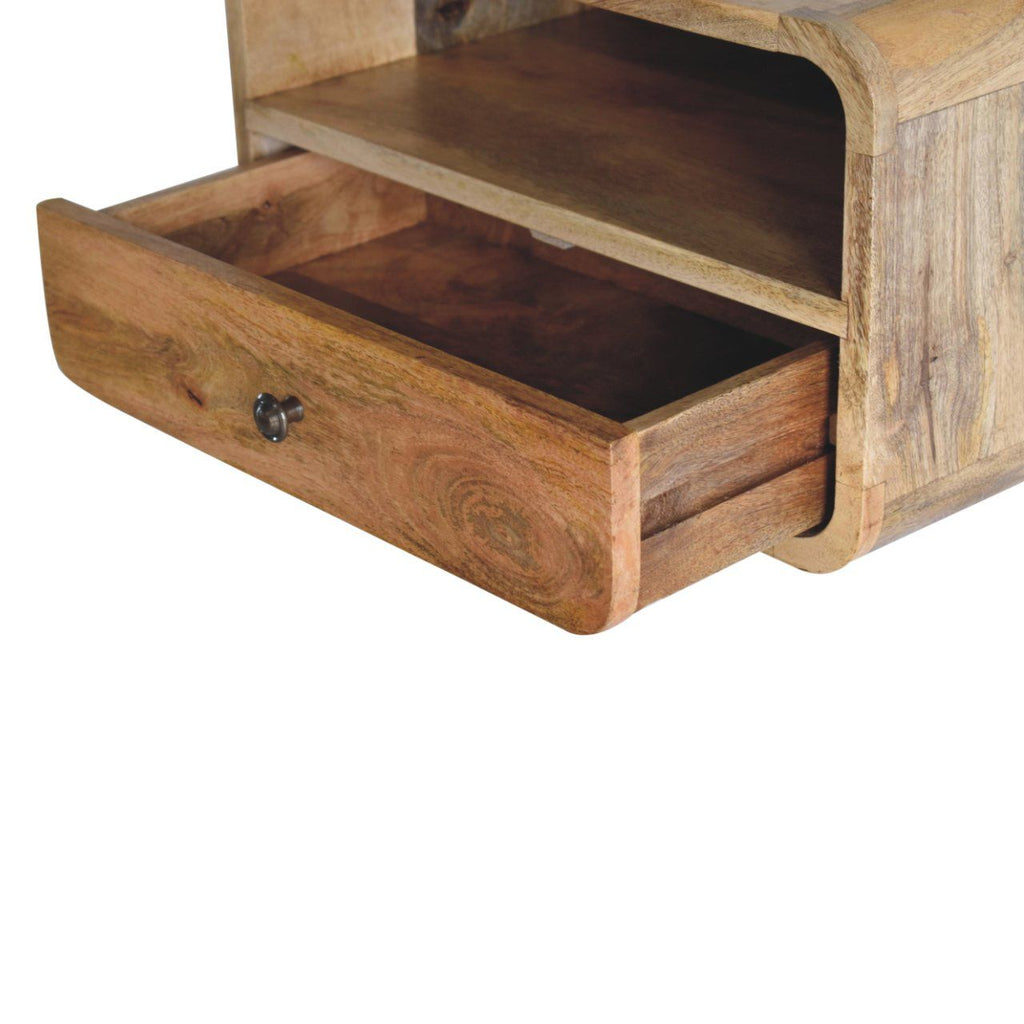 Curved Upper Slot Floating Nightstand