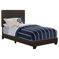 Dorian Faux Leather Upholstered Twin Panel Bed Brown