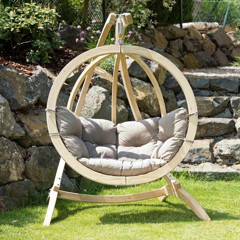 Amazonas Globo Single Taupe Hanging Chair - (Weatherproof)
