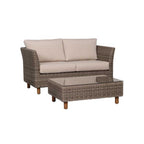 Orlando Wicker Loveseat & Coffee Table Set