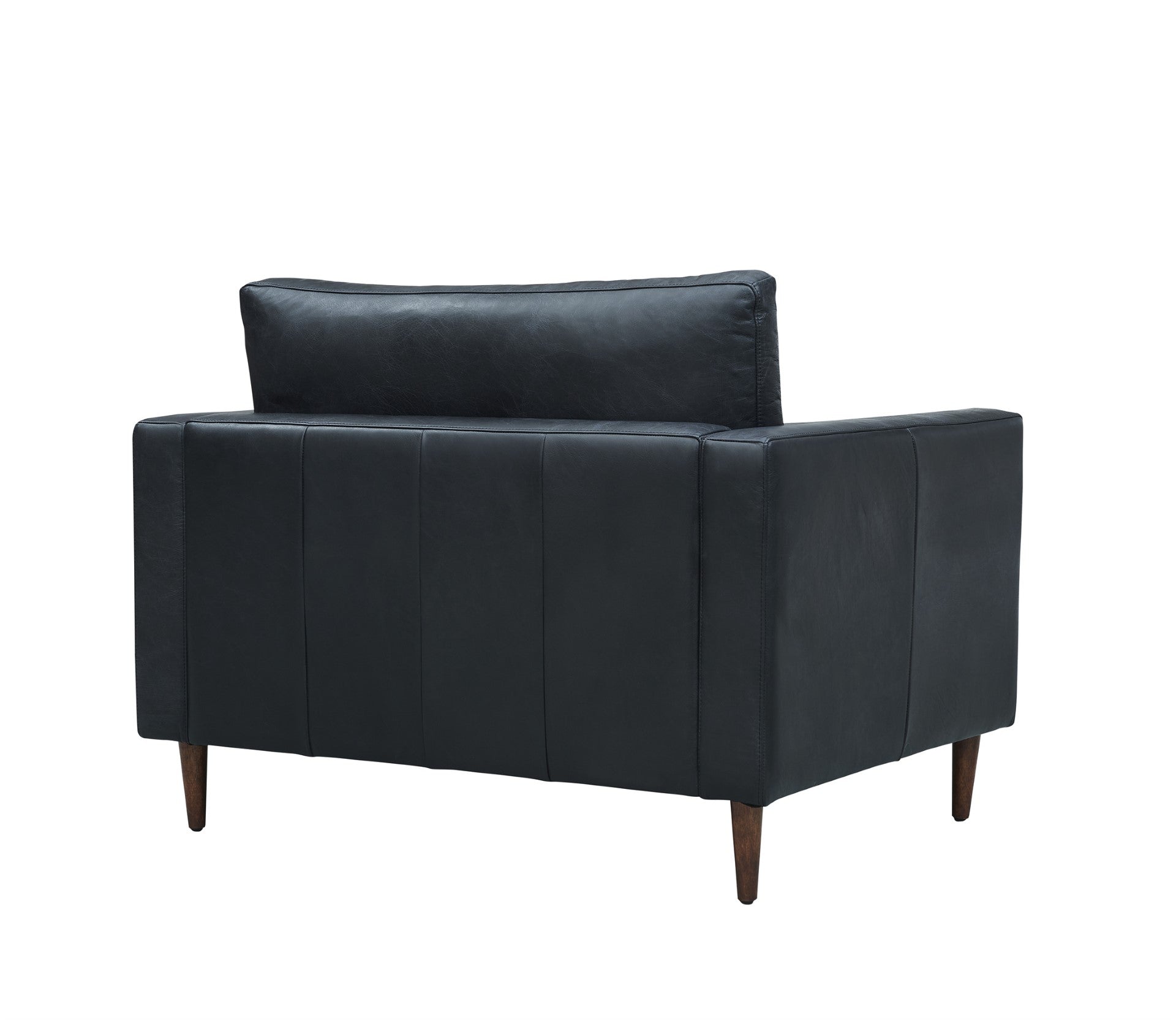Alamo Top Grain Leather Arm Chair - Slate