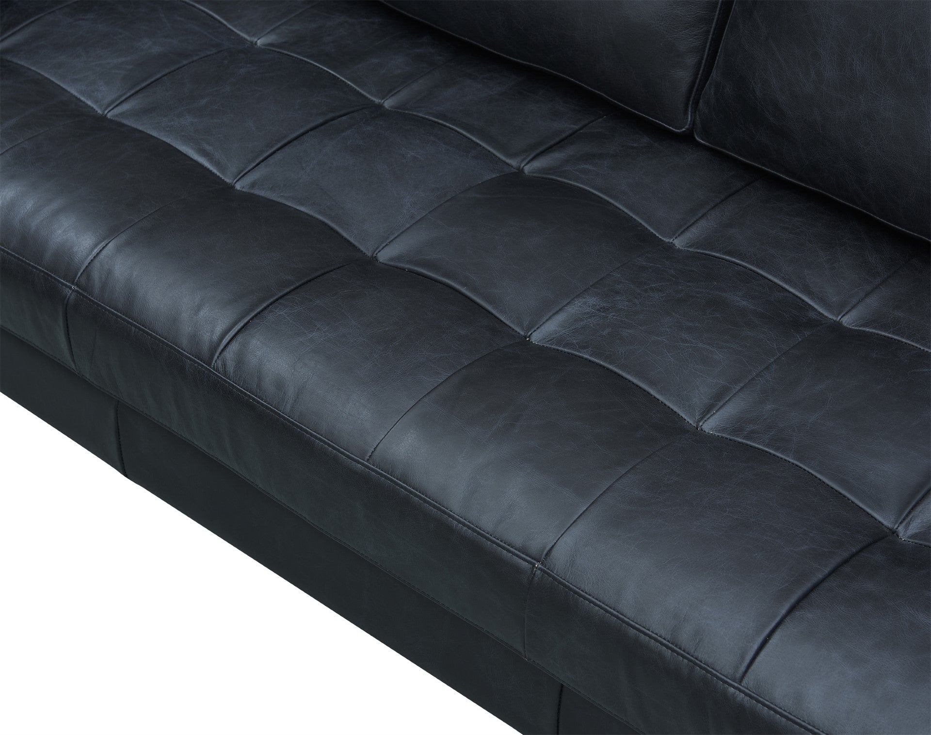 Alamo Top Grain Leather Sofa - Slate