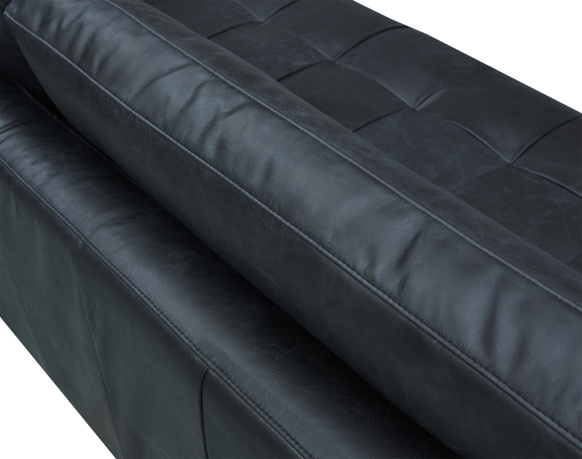 Alamo Top Grain Leather Sofa - Slate