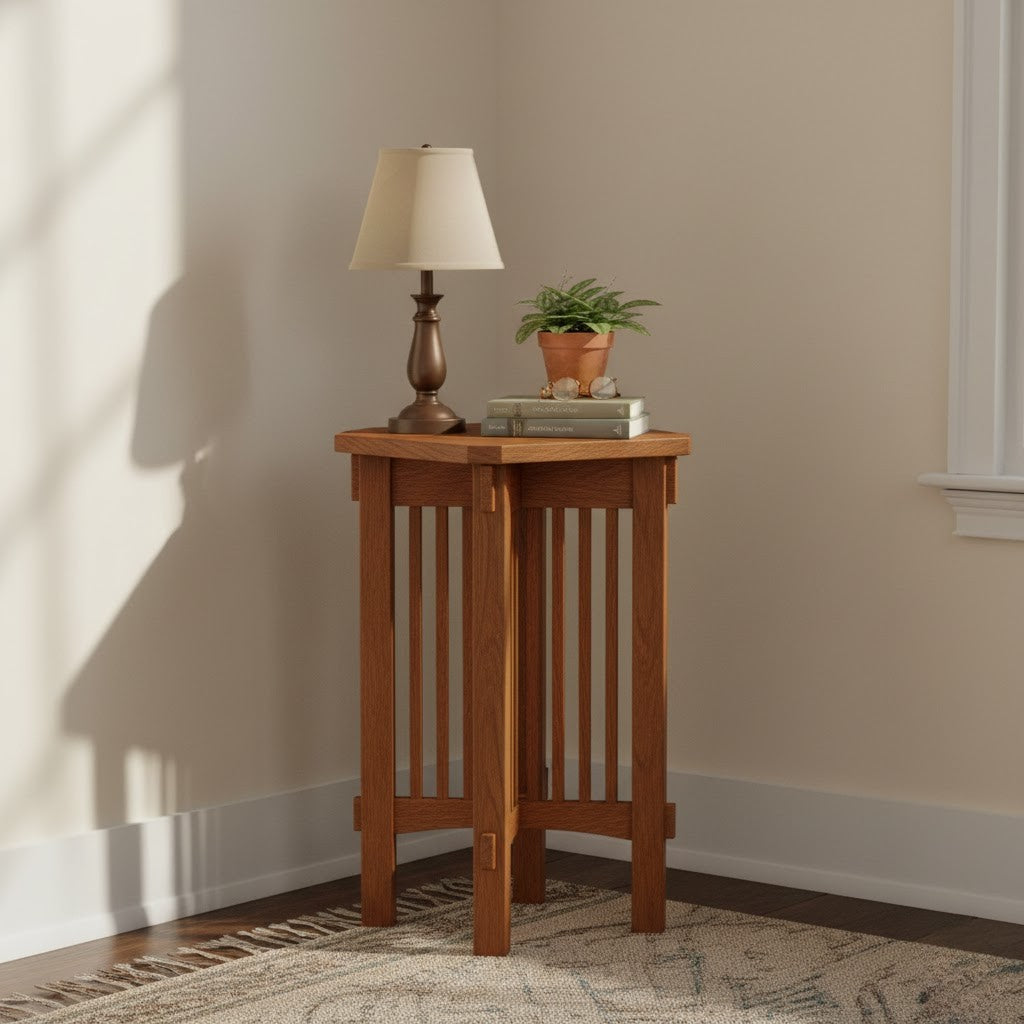 Mission Spindle Side Table / Plant Stand