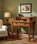 Mission Style Library Table with Removable Organizer