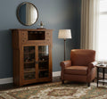 Mission / Arts and Crafts Quarter Sawn White Oak Wine Cabinet - 45"