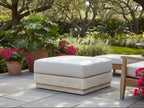 Imperial Grove Outdoor Solid Teak Wood, Natural Look Ottoman Upholstered Cushion